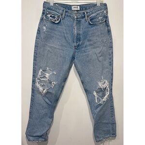 Pre-Owned AGOLDE Fen High Rise Relaxed Taper Jeans Denim Organic Cotton Size 30